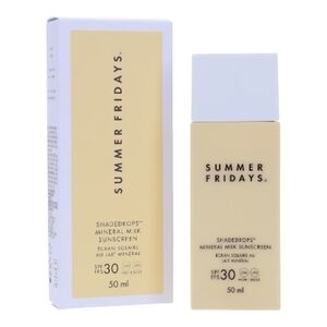 Summer Fridays NIB Shadedrops Broad Spectrum SPF 30 Mineral Milk Sunscreen 1.7oz